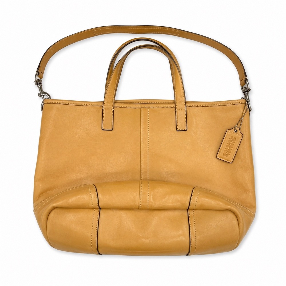 Coach Hadley Tan Leather Bag Coral Interior A1461 F22723 - Picture 2 of 9